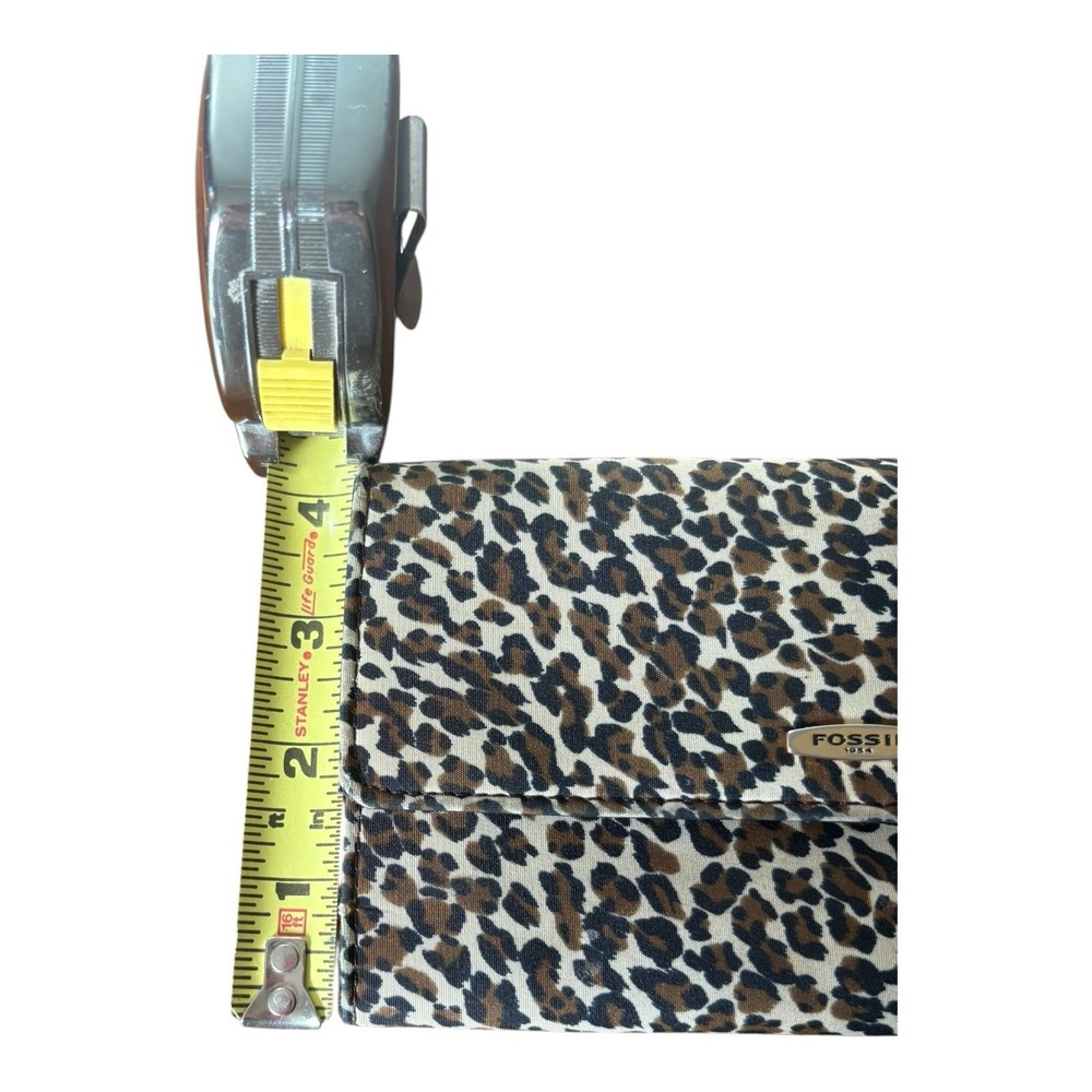 RARE Fossil Cheetah Nylon Wallet - Vintage Animal Print Bi-Fold Organizer HTF! - Picture 6 of 6